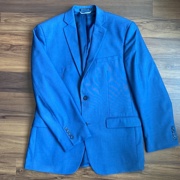 Mark New York Men Blue Suit 40R
